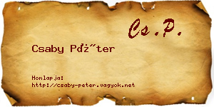 Csaby Péter névjegykártya